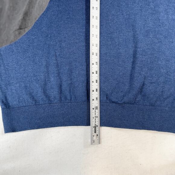 Foundry Supply Co V Neck Sweater Men 4XLT TALL Pullover Blue Biz Casual Golf - Picture 5 of 10